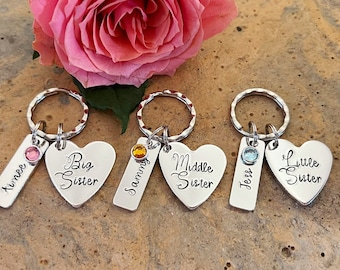 Sister Keyring Best sister gift handmade new Pink Butterfly family gift UK made Sister Keyring Best sister gift handmade new Pink Butterfly family gift UK made