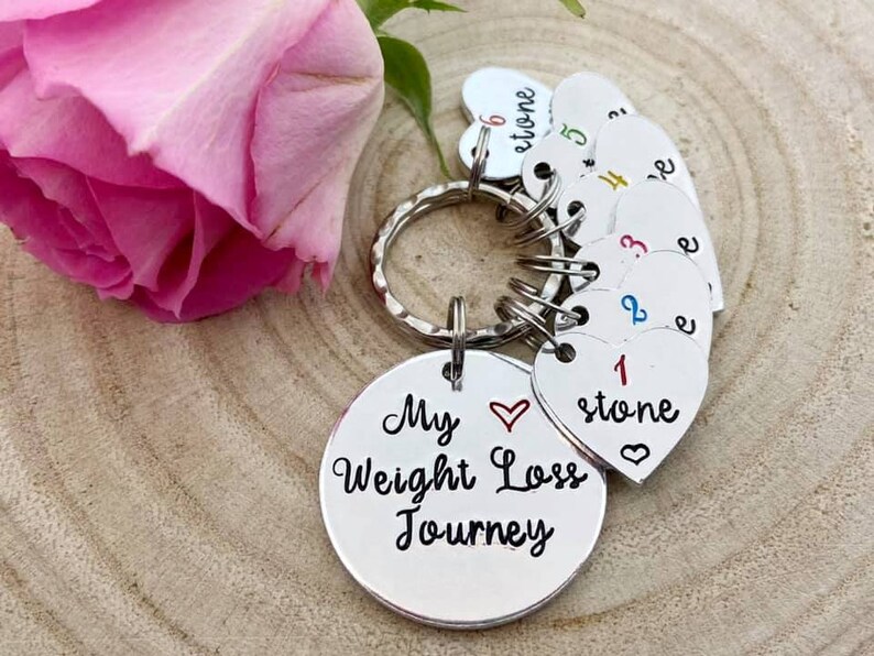 Weight Loss Keyring Keychain My Weight Loss Journey Hand Etsy