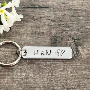 Couples Keyring, Initial Keyring, Boyfriend Girlfriend Gift, Valentine's Wedding, Anniversary Gift image 6