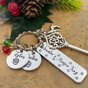 Santa's Magic Key, Personalised Santa Key, Christmas Keepsake Decoration, Personalised Christmas Gift