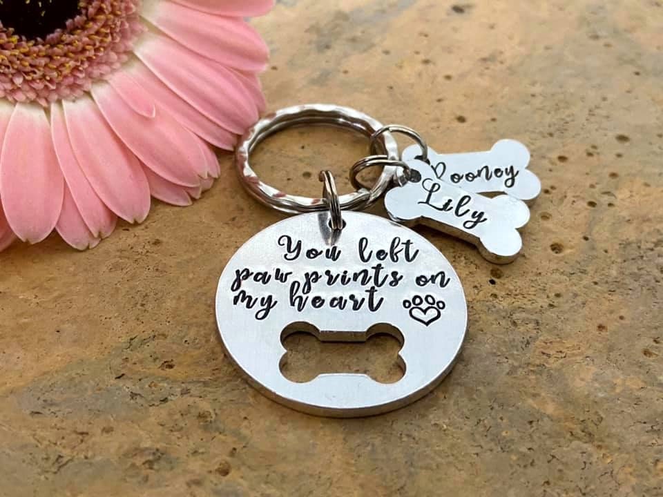 Pet Memorial Keyring Keychain Dog Loss Jewellery You Left Etsy