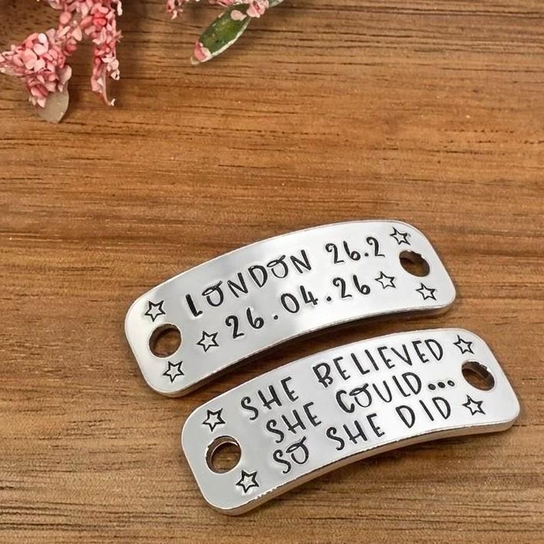Runner Tags Labels Personalised Trainer Tags for Runners, Custom Shoelace Charm, Unique ...
