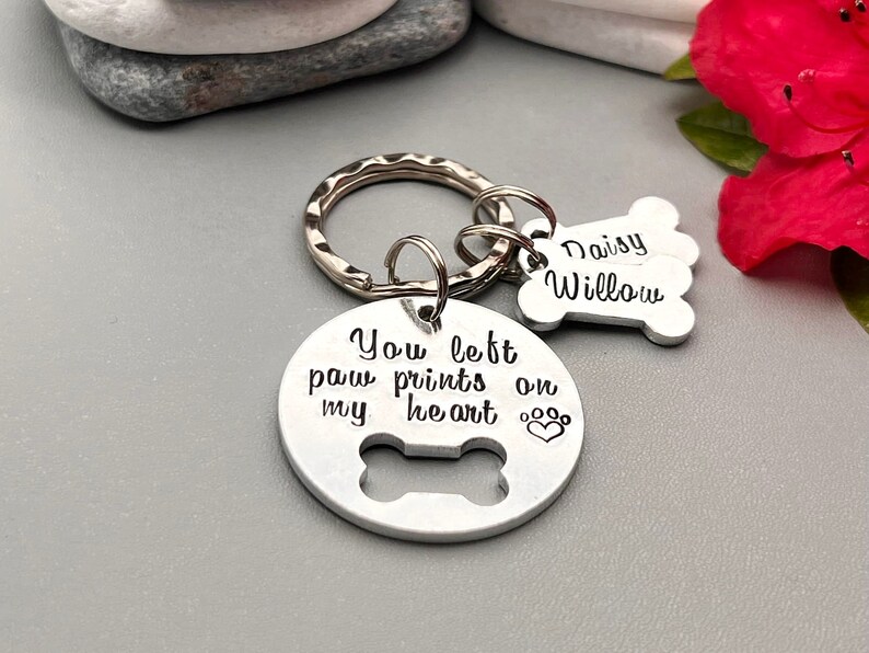 Pet Memorial Keyring Keychain Dog Loss Jewellery You Left Etsy