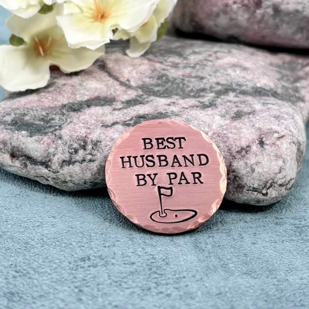 Best Husband Partner by Par Copper Golf Ball Marker, 7th 22nd Wedding ...