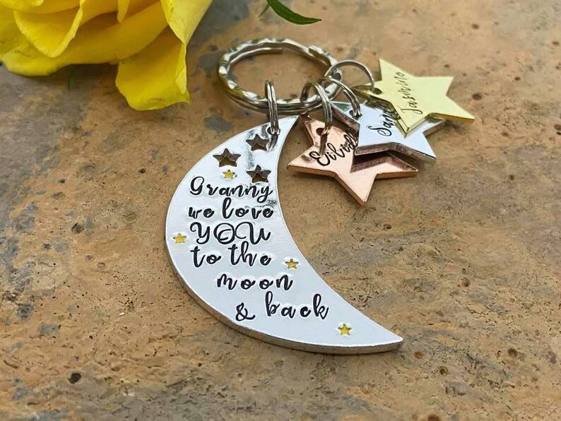 christmas gift nan nanny Love you to the moon and back nanny Keyring christmas gift nan nanny Love you to the moon and back nanny Keyring