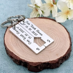 New Home Keyring Set, Our First Home Gift, Couples Keyring, Housewarming Gift