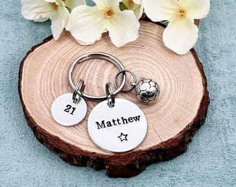 Men's Birthday Gift, Personalised Keyring for Him