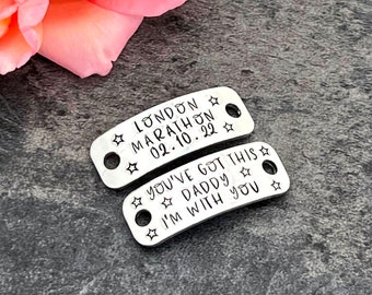 London Marathon Trainer Tags, Personalised Running Shoe Tag, Marathon Running Gift