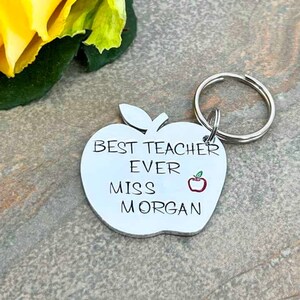 Teacher Gift, Personalised Teacher Teaching Assistant Keyring, Best Teacher Keyring, End of Year Gift