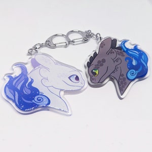 HTTYD: Toothless and the Lightfury Bust Acrylic Charms
