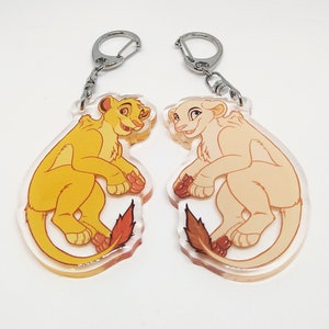 The Lion King: Simba and Nala Cubs Cute Dangling Acrylic Charms