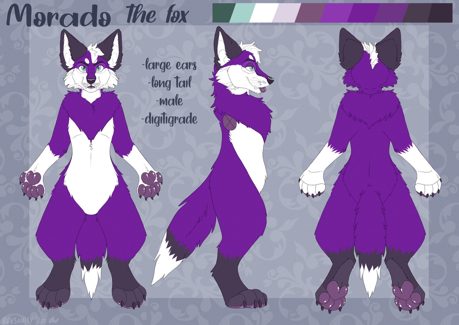 Fursuit Reference Sheet Fursona Reference Sheet Character Etsy