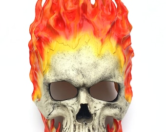 Ghost rider inspired mask with movable jaw