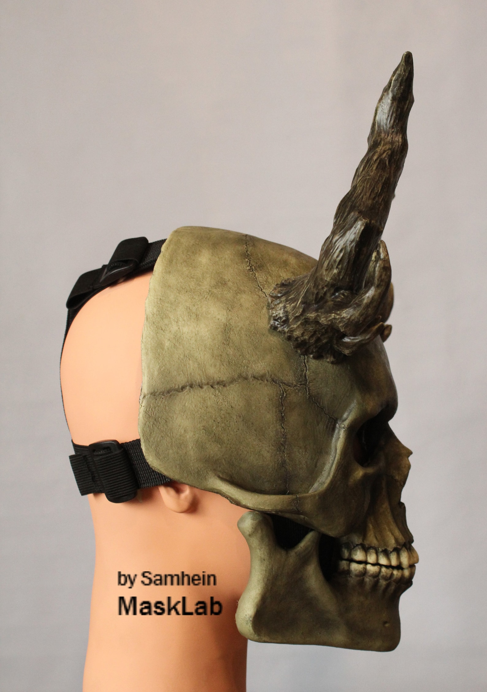 Skull mask with movable jaw 2018 2in1 etsy