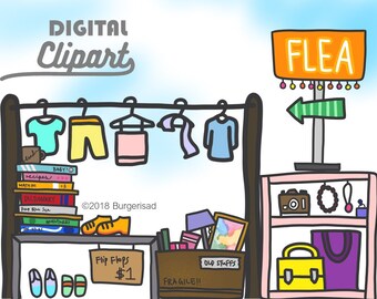 Yard Sale Clipart Vector Garage Sale Clip Art Rummage Sale Etsy