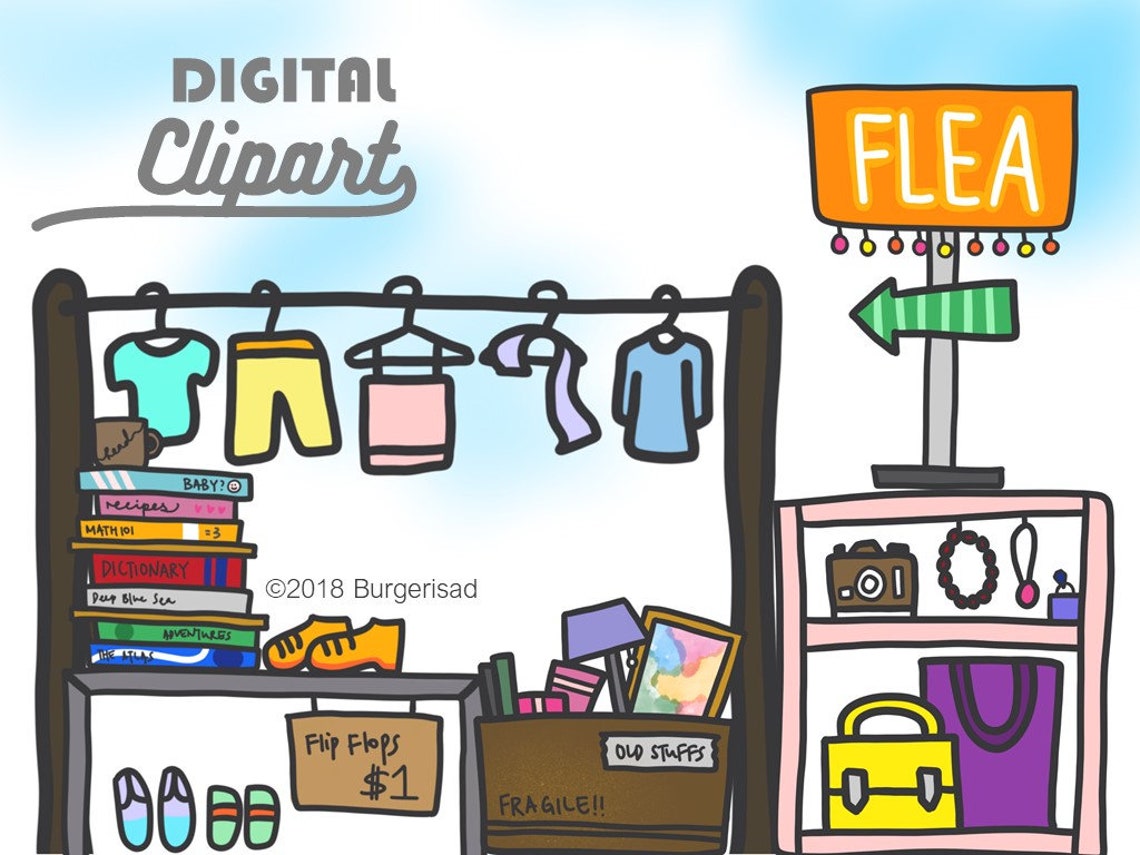 Flea Market Digital Clipart/ PNG/ Instant Download/ Garage - Etsy