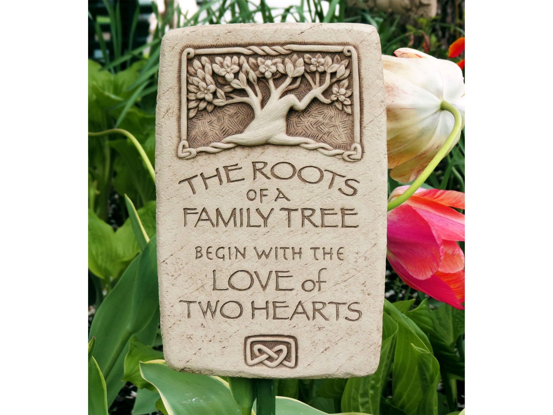 Family Tree Wall Decor, Anniversary Gift, Wedding Gift Stone Art, Roots ...
