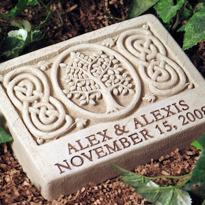 Custom Engraved Memorial Stone, Personalized Anniversary Stone Wedding Gift, Pet Memorial for Cat or Dog, Housewarming Gift Address Marker