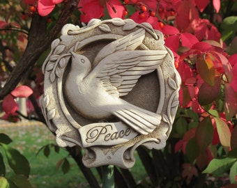 Dove Of Peace Stone, Peace Dove with Olive Branch, Peace Sculpture with Dove, Peace Stone, Peace Dove Wall Art, Sympathy Gift Dove of Peace
