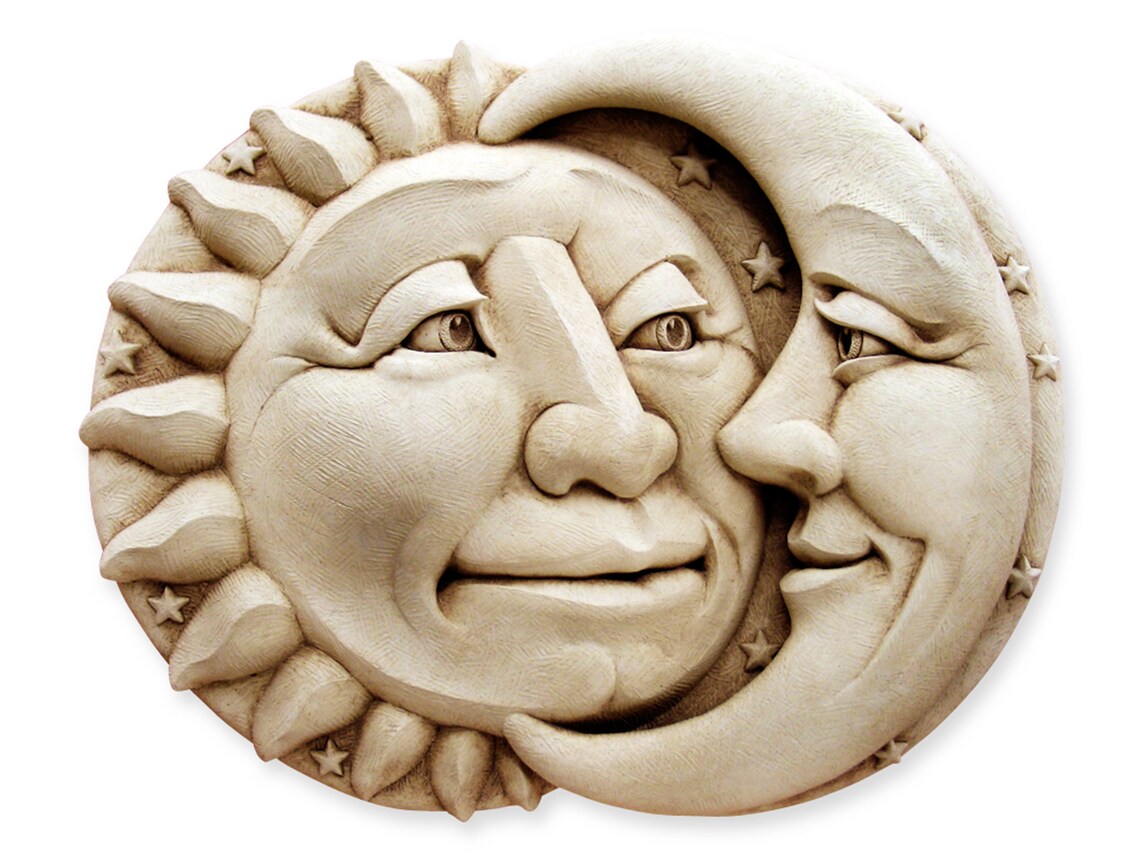 Sun and Moon Wall Art Sun and Moon Decor Sun and Moon Garden Etsy