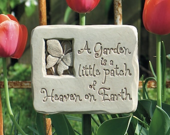 Butterfly Wings Garden Decor | Butterfly Art Stone Sculpture | Nature Art Butterfly Plaque | Gift for Gardener & Nature Lover | Garden Decor
