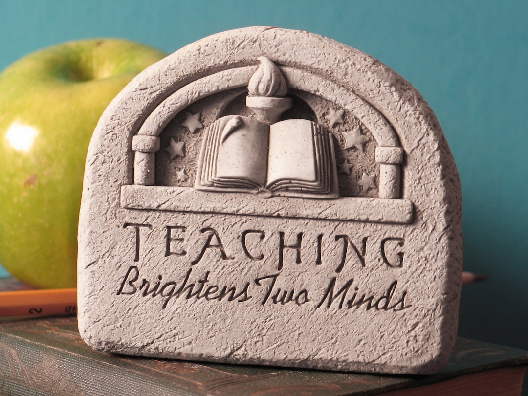 Teacher Gift Stone, Teacher Desk Decor, Student Teacher Gift, Back to