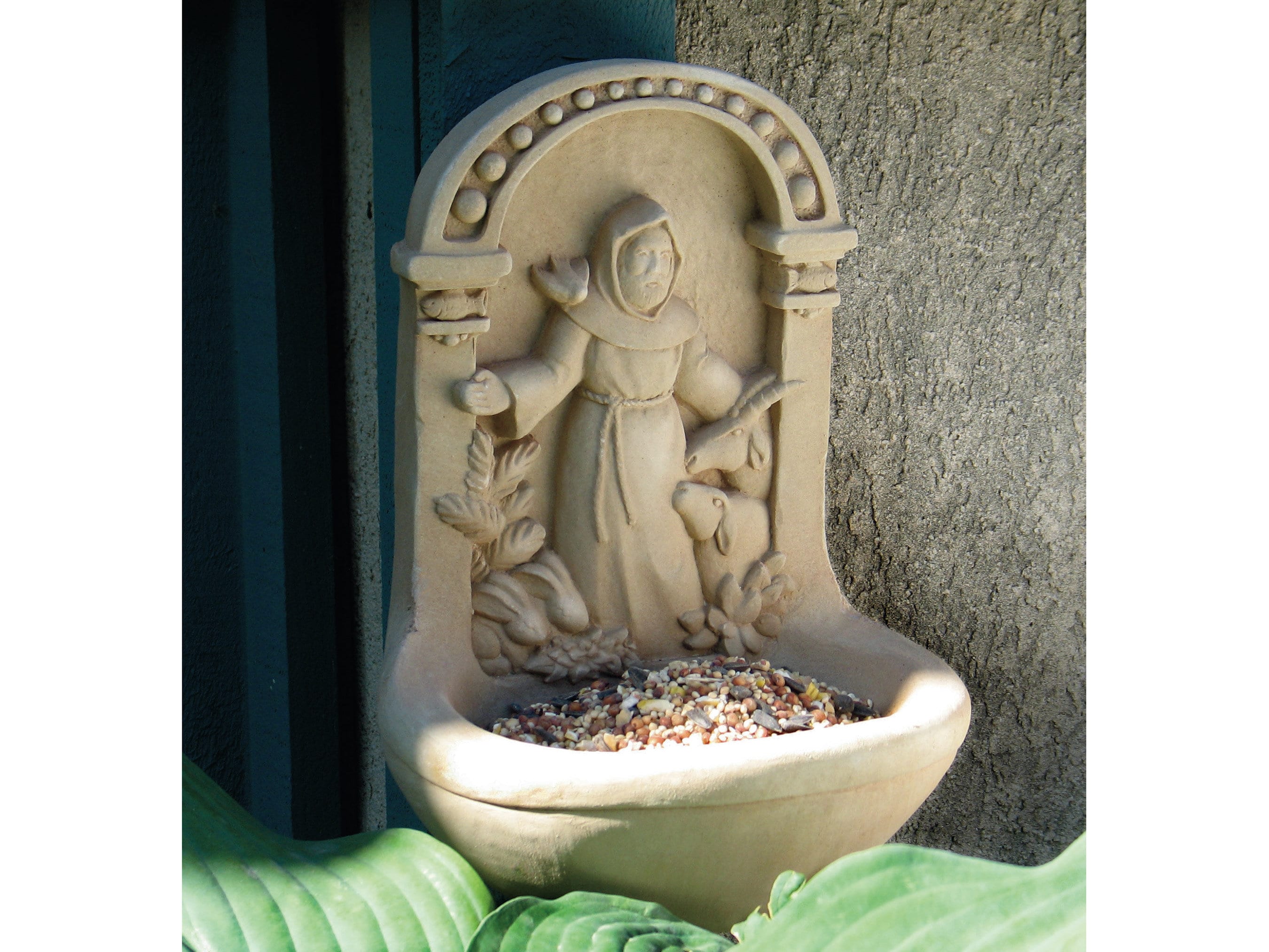 Saint Francis Bird Feeder, St. Francis of Assisi Stone Garden Statue