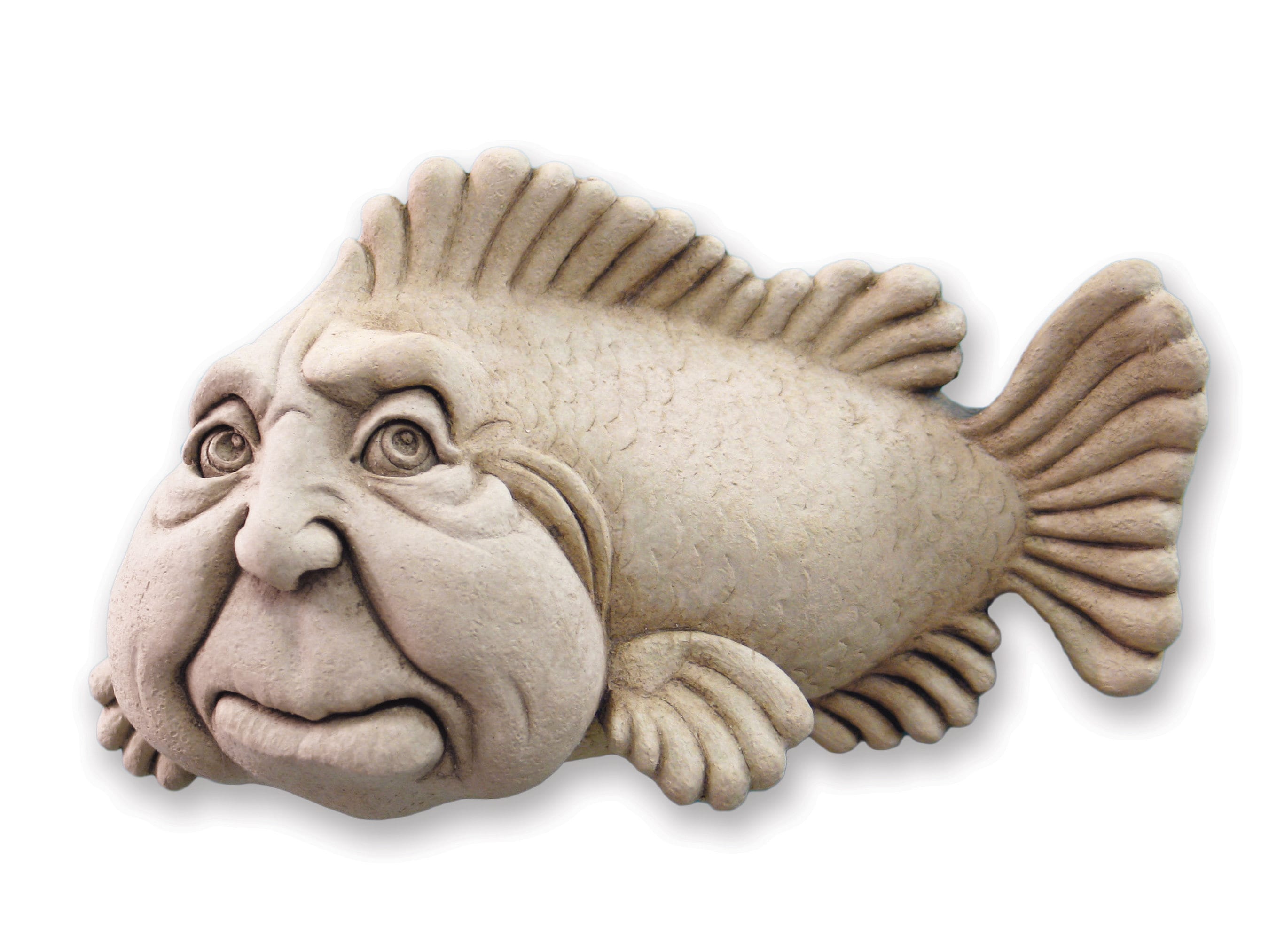 Fish Sculpture Stone Figurine Beach Decor Fish Art Fish Etsy