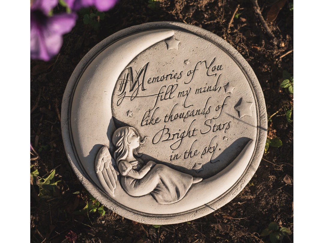 Angel Memorial Plaque, Sympathy Angel Stone, Memorial Gift for Loss of