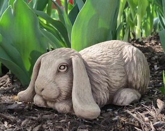 Rabbit Figurine for the Garden or Home, Cute Rabbit Gift, Rabbit Figurine, Easter Bunny Sculpture, Easter Gift, Bunny Statue, Garden Decor