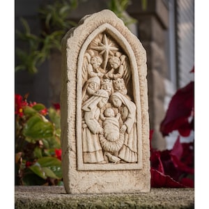 Christmas Nativity Stone Statue, Holy Family Nativity Scene, Christmas Nativity Decor, Christmas Nativity with Jesus, Mary, Joseph & Magi