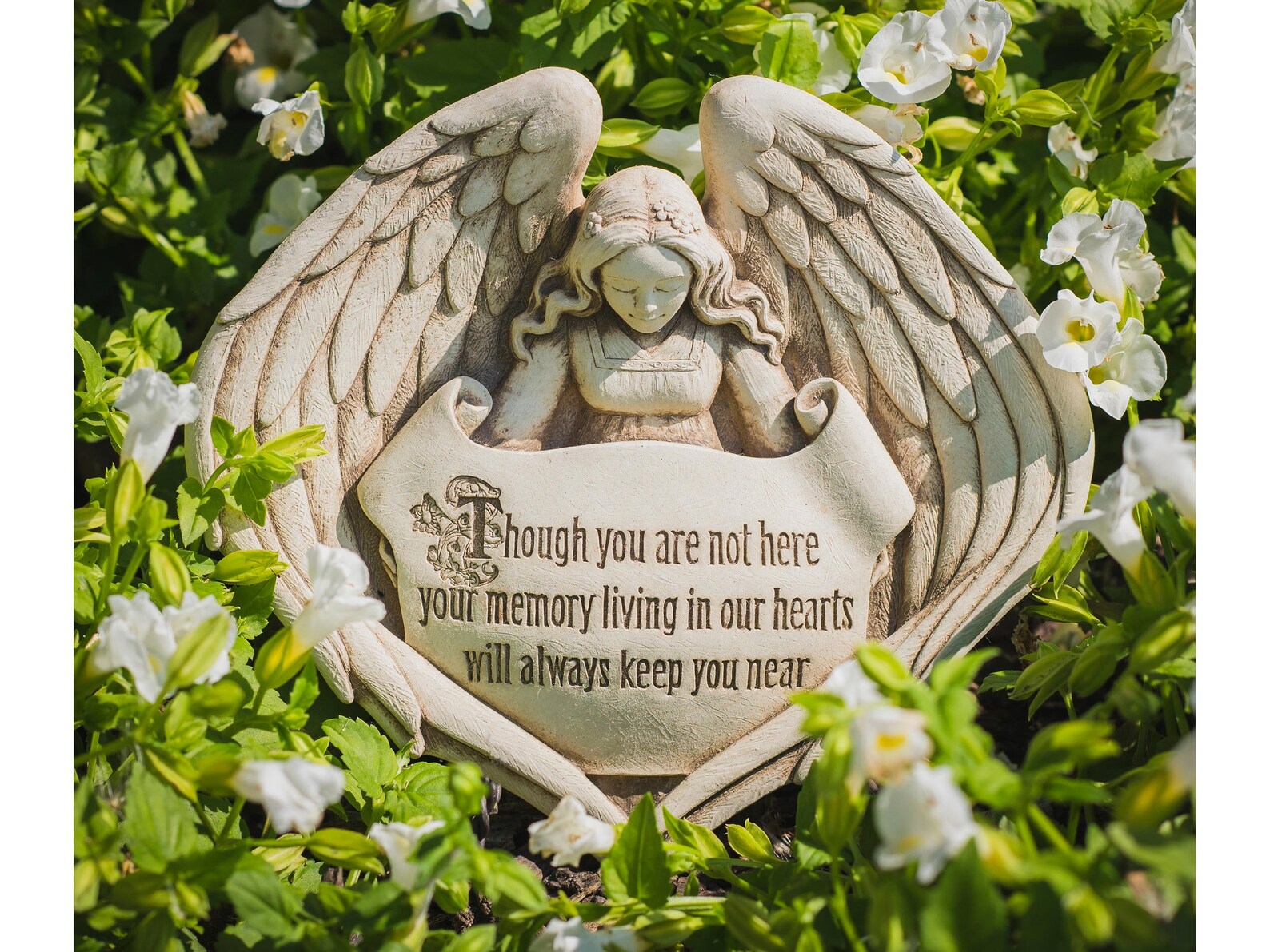 Angel Wings Memorial Plaque Sympathy Angel Garden Stone Etsy