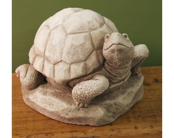 Turtle Stone Sculpture, Turtle Gift, Turtle Art, Turtle Decor Garden Art, Reptile Art, Reptile Sculpture, Turtle Ornament and Figurine