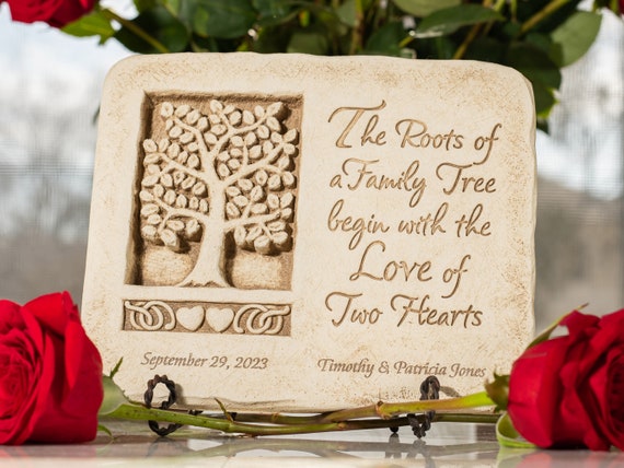 Personalized Anniversary Gift, Engraved Gift Plaque for Wedding & Anniversary, Custom Engraved Stone for Valentine's Day Gift, Gift for Wife