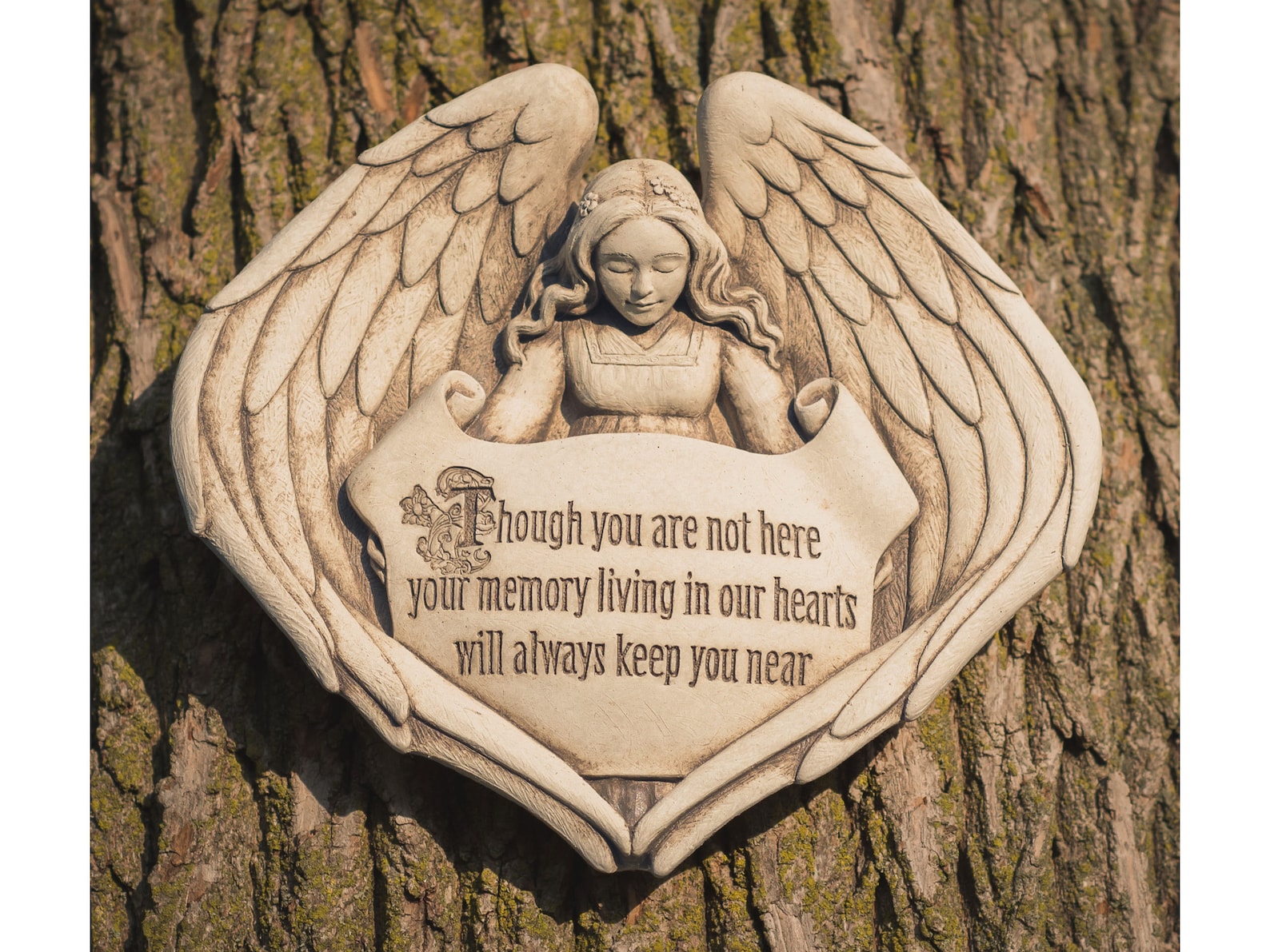 Angel Wings Memorial Plaque Sympathy Angel Garden Stone Etsy