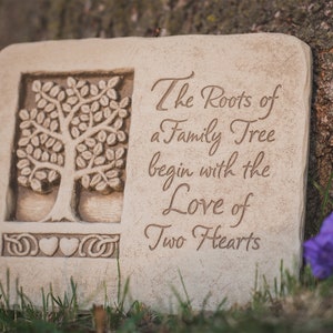 Family Tree Wall Art, Anniversary Gift, Wedding Gift Stone, Roots Of Love Plaque, Family Tree Plaque, Valentine's Day Gift, Couple Gift