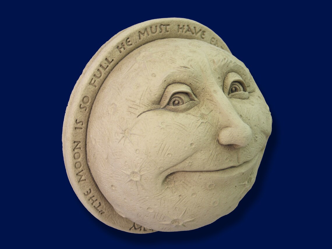 Stone Moon Sculpture for Home and Garden Moon Decor Stone Etsy