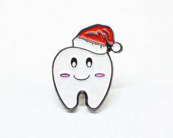 Dental Christmas gift, dental gift, christmas enamel pin,dental nurse gift, dentist gift, dental hygienist gift