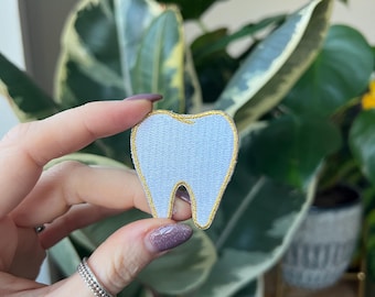 Tooth Iron on Patch, dental iron on patch, dental gift, dentist gift, Iron on patch, dental nurse gift, dental hygienist gift