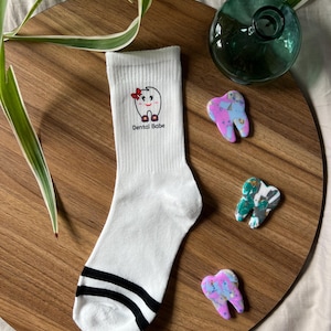 Chaussettes dentaires, cadeaux d&#39;hygiéniste dentaire, chaussettes pour hygiéniste dentaire, chaussettes de dentiste, chaussettes pour dentiste, cadeau d&#39;infirmière dentaire