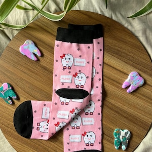 Chaussettes dentaires, cadeaux pour hygiéniste dentaire, chaussettes pour hygiéniste dentaire, chaussettes pour dentiste, cadeau dentiste