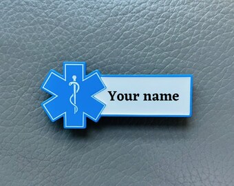 Etiqueta con nombre de enfermera, etiqueta con nombre médica personalizada, regalo para enfermera, regalo personalizado para médico, regalo para estudiante de medicina, etiqueta de identificación