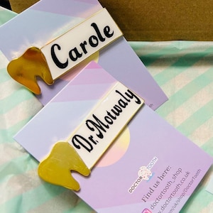 Name tag, dental name tag, gift for nurse, gift for dentist, dental gift, magnetic name tag