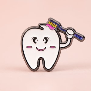 Pino de esmalte dentário, presente odontológico, pin odontológico, presente para enfermeira odontológica, presente para dentista, presente para higienista dental, pin de dente, presente de formatura