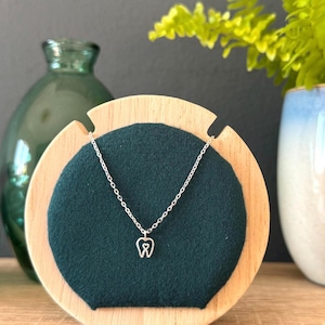 Dental jewellery, Tooth necklace, dental necklace, dentist gift, dental nurse gift, dental hygienist necklace, silver dental necklace