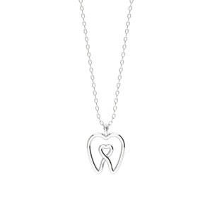 Dental jewellery, Tooth necklace, dental necklace, dentist gift, dental nurse gift, dental hygienist necklace, silver dental necklace