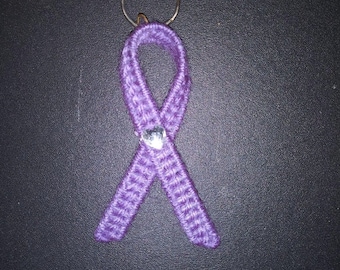 Cancer Ribbon Keychains 1