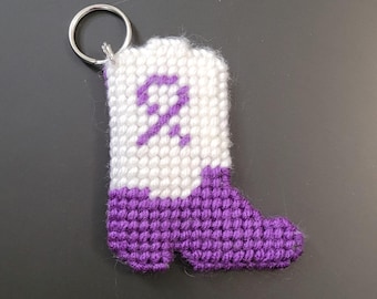 3 "Give cancer the  Boot" Keychains 3