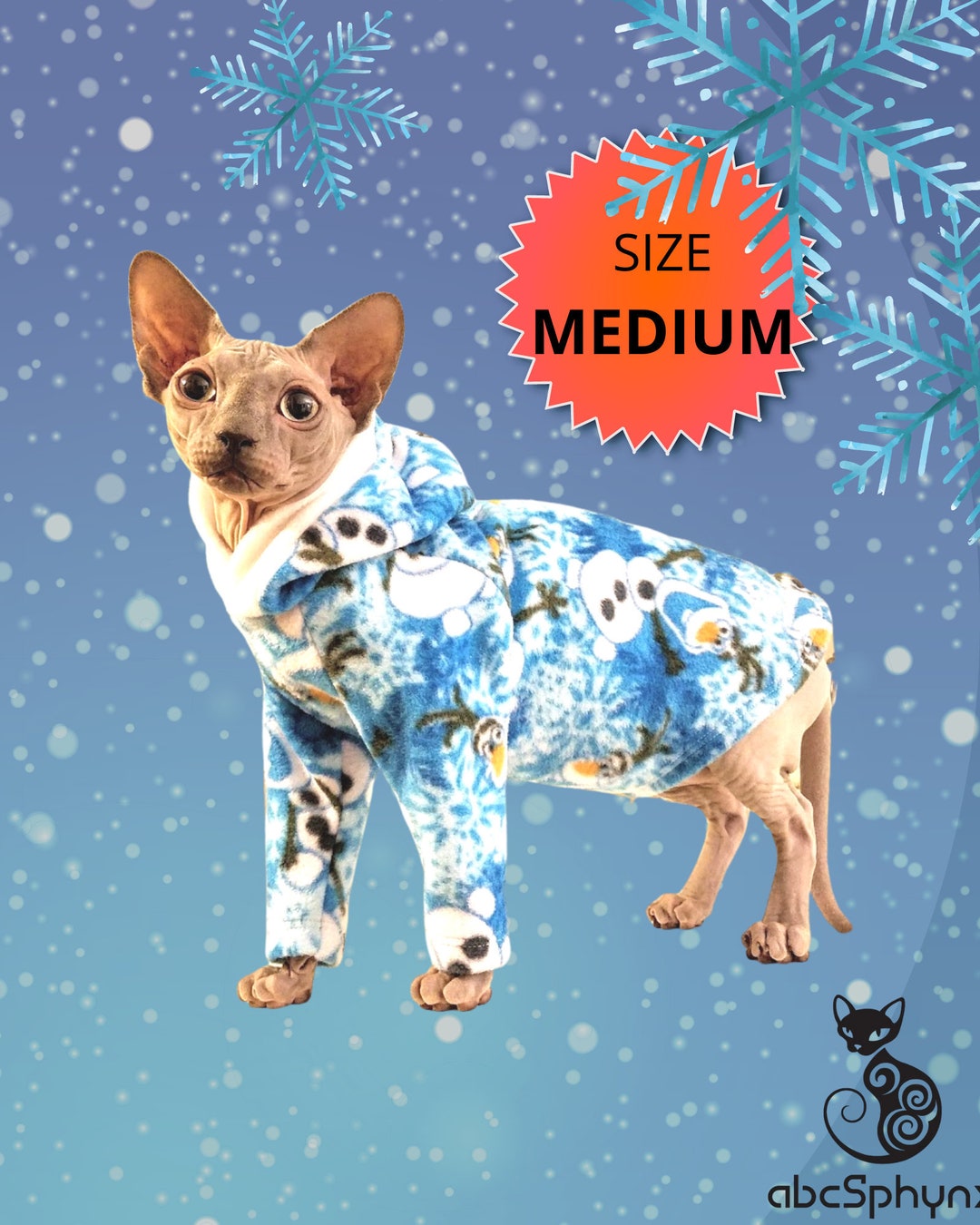 Warm Sweater for Cat Size MEDIUM/ Cat Pajamas/cat Sweater/sweater for