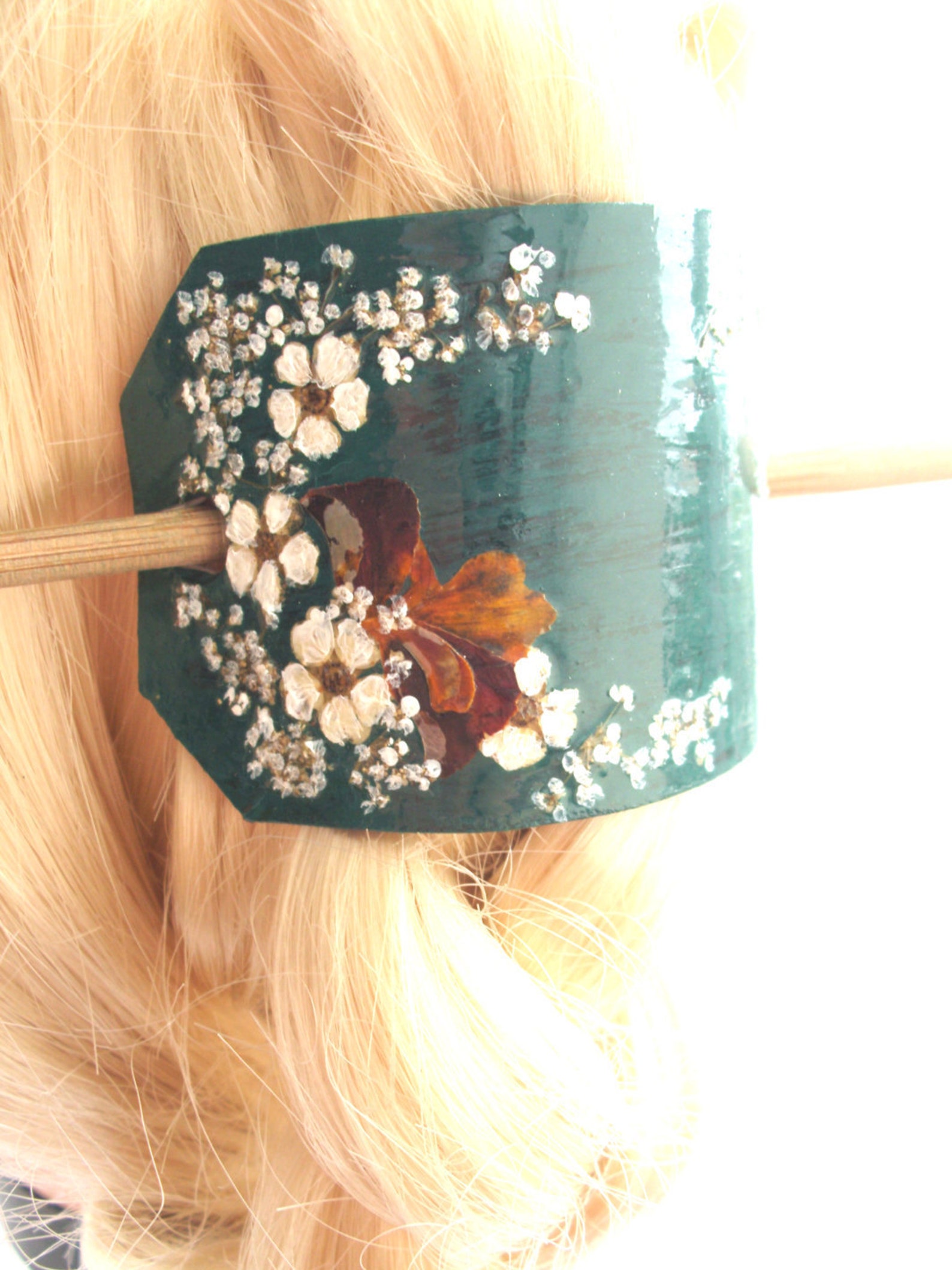 Leather Stick Barrettes Leather Hair Barrettes Stick Etsy